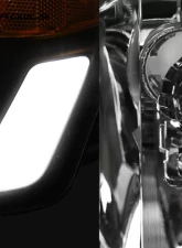 Alpha Owls LM Series Headlights (Crystal Headlights Black housing w/ LumenX Light Bar) Ford Mustang 1999-2004                                     - 8709597 - Image 3