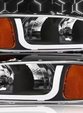 Alpha Owls LM Series Headlights (Crystal Headlights Black housing w/ LumenX Light Bar) GMC Sierra | Yukon 1999-2006                                     - 8709658 - Image 4