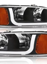 Alpha Owls LM Series Headlights (Crystal Headlights Black housing w/ LumenX Light Bar) GMC Sierra | Yukon 1999-2006                                     - 8709658 - Image 2