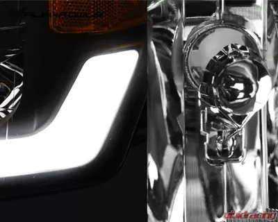 Alpha Owls LM Series Headlights (Crystal Headlights Chrome housing w/ LumenX Light Bar) Chevrolet Silverado 1500 | 2500 | 3500 2003-2007 - 8709689