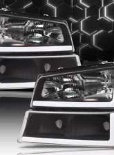 Alpha Owls LM Series Headlights (Crystal Headlights Black housing w/ LumenX Light Bar) Chevrolet Silverado 1500 | 2500 | 3500 2003-2007                                     - 8709696 - Image 4
