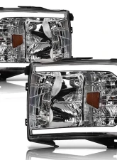 Alpha Owls LM Series Headlights (Crystal Headlights Chrome housing w/ LumenX Light Bar) Chevrolet Silverado 1500 | 2500 | 3500 2007-2014                                     - 8709702 - Image 2
