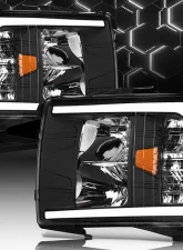 Alpha Owls LM Series Headlights (Crystal Headlights Black housing w/ LumenX Light Bar) Chevrolet Silverado 1500 | 2500 | 3500 2007-2014                                     - 8709719 - Image 4