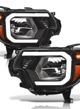 Alpha Owls LM Series Headlights (Crystal Headlights Black housing w/ LumenX Light Bar) Toyota Tacoma 2012-2015                                     - 8709726 - Image 2