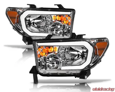 Alpha Owls LM Series Headlights (Crystal Headlights Chrome housing w/ LumenX Light Bar) Toyota Tundra | Sequoia 2007-2015 - 8709733