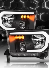 Alpha Owls LM Series Headlights (Crystal Headlights Black housing w/ LumenX Light Bar) Toyota Tundra | Sequoia 2007-2015                                     - 8709740 - Image 4