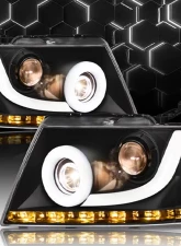 Alpha Owls LMP Series Headlights (Halogen Projector Black housing w/ LumenX Light Bar) Ford F-150 2004-2008                                     - 8709771 - Image 4