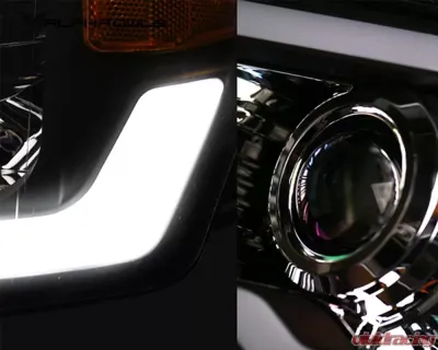 Alpha Owls LMP Series Headlights (Halogen Projector Black housing w/ LumenX Light Bar) Ford F-150 2004-2008 - 8709771