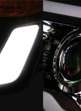 Alpha Owls SQP Series Headlights (Halogen Projector Black housing w/ Sequential Signal/LumenX Light Bar) Ford F-150 2009-2014                                     - 8709795 - Image 3