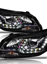 Alpha Owls LMP Series Headlights (Halogen Projector Black housing w/ LumenX Light Bar) Chevrolet Malibu 2012-2015                                     - 8709818 - Image 2