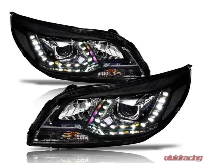 Alpha Owls LMP Series Headlights (Halogen Projector Black housing w/ LumenX Light Bar) Chevrolet Malibu 2012-2015 - 8709818