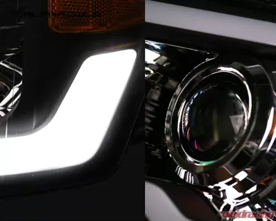 Alpha Owls SQP Series Headlights (Halogen Projector Chrome housing w/ Sequential Signal/LumenX Light Bar) Dodge Ram | 2500 | 3500 2006-2009 - 8709832