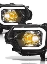 Alpha Owls LMP Series Headlights (Halogen Projector Black housing w/ LumenX Light Bar) Toyota Tacoma 2012-2015                                     - 8709849 - Image 2