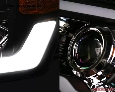 Alpha Owls LMP Series Headlights (Halogen Projector Black housing w/ LumenX Light Bar) Toyota Tacoma 2012-2015 - 8709849