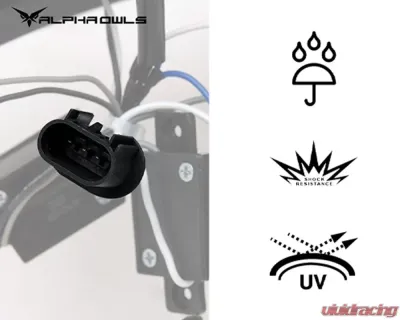 Alpha Owls LMP Series Headlights (Halogen Projector Black housing w/ LumenX Light Bar) Toyota Tacoma 2012-2015 - 8709849