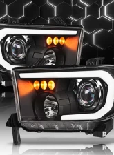 Alpha Owls LMP Series Headlights (Halogen Projector Black housing w/ LumenX Light Bar) Toyota Tundra | Sequoia 2007-2015                                     - 8709863 - Image 4