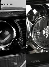 Alpha Owls LMP Series Headlights (Halogen Projector Black housing w/ LumenX Light Bar) Toyota Tundra | Sequoia 2007-2015                                     - 8709863 - Image 3