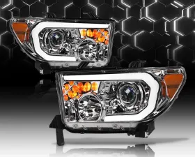 Alpha Owls LMP Series Headlights (Halogen Projector Black housing w/ LumenX Light Bar) Toyota Tundra | Sequoia 2007-2015 8709870