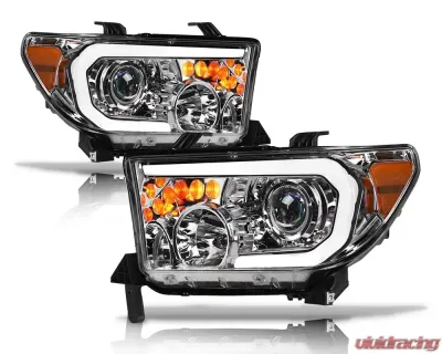 Alpha Owls LMP Series Headlights (Halogen Projector Black housing w/ LumenX Light Bar) Toyota Tundra | Sequoia 2007-2015 8709870 - 8709870