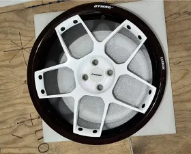Dymag Carbon Fiber Red Carbon Magwell Wheel with White Face 18.5x10 CLEARANCE