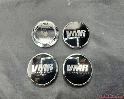 VMR Forged Black/Chrome Center Caps Set of 4 CLEARANCE - V20203