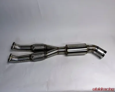 Tubi Style Y-Pipe W/Silencer Nissan GTR 2016-2021 CLEARANCE - TSNIGTRC17.031.AS