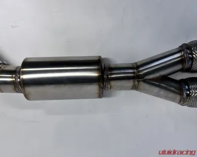 Tubi Style Y-Pipe W/Silencer Nissan GTR 2016-2021 CLEARANCE - TSNIGTRC17.031.AS