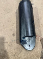 Ilmberger Matte Upper Exhaust End Cap Carbon - Ducati Supersport 939 2017+                                     - AHS.110.DSS7M.K - Image 2
