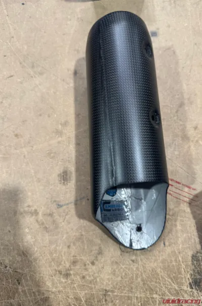 Ilmberger Matte Upper Exhaust End Cap Carbon - Ducati Supersport 939 2017+ - AHS.110.DSS7M.K