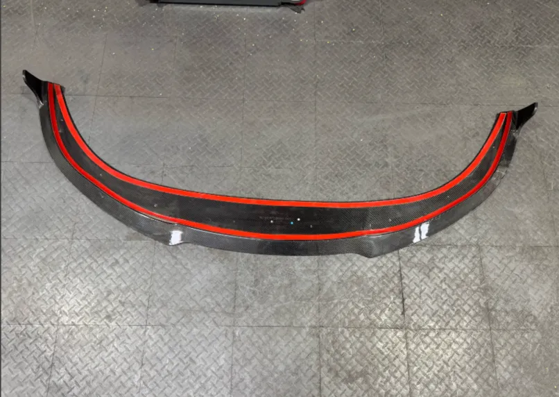 VR Aero Carbon Fiber Front Lip Spoiler Porsche Taycan Turbo | Turbo S CLEARANCE - VR-9J1-605-CL