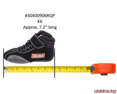 Racequip Kids 6 Euro Carbon-L Series SFI Shoe - 30400906