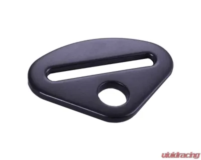 Racequip Black 2 | 3 inch Belts Forged Steel Delta Short Bolt On End Seat Belt Mounting Hardware - 700905
