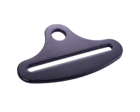 Racequip Black 3inch Belts Forged Steel Long Reach Bolt On End Seat Belt Mounting Hardware