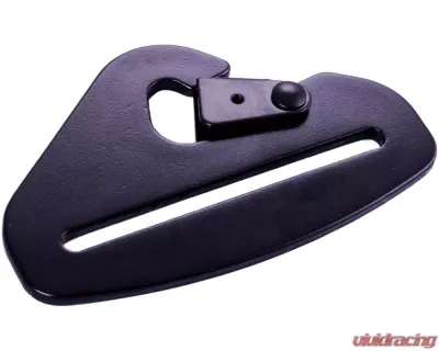 Racequip Black 3inch Belts Forged Steel Snap Hook End Seat Belt Mounting Hardware - 700940