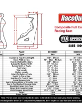 Racequip Large FIA Containment Racing Seat                                     - 96995599 - Image 2