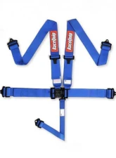 RaceQuip Latch & Link 5 Point SFI 16.1 Pull Down Adjust Harness Set - Blue                                     - 711021RQP - Image 2