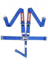 RaceQuip Latch & Link 5 Point SFI 16.1 Pull Down Adjust Harness Set - Blue                                     - 711021RQP - Image 2