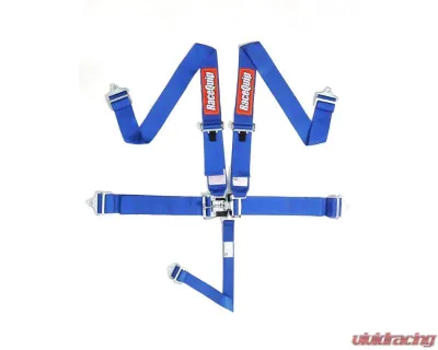RaceQuip Latch & Link 5 Point SFI 16.1 Pull Down Adjust Harness Set - Blue - 711021RQP