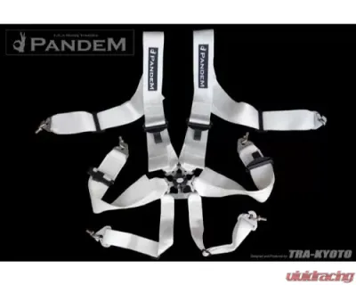 GReddy Pandem Safety Harness 6-Pt, White - 66000110