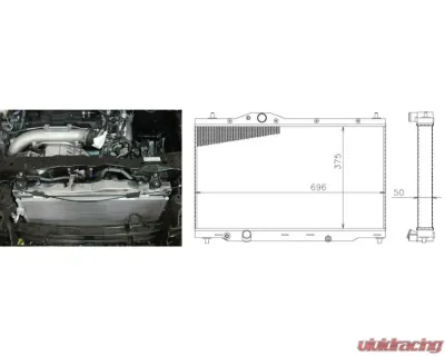 Greddy TW-R Aluminum Radiator Honda Civic Type-R FK8 2017-2021 - 12053803
