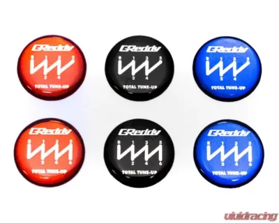 Greddy 6 PCS 5 and 6 Speed Retro Euro Pattern Shift Knob Emblem Set - 99900009