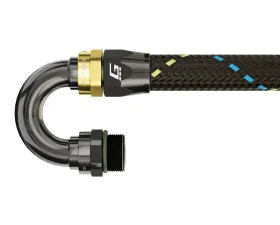 GReddy AN08, 180 Degree, Orb Male, Black/Gold Anodized
