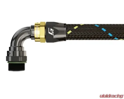 GReddy AN06, 90 Degree, Orb Male, Black/Gold Anodized - 12810690