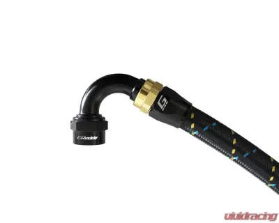 GReddy Black Gold Anodized AN04 Swivel 120 Degree Hose End - 12800412