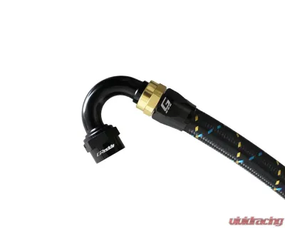 GReddy Black Gold Anodized AN04 Swivel 150 Degree Hose End - 12800415