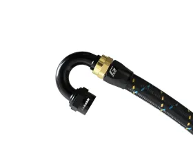 GReddy Black Gold Anodized AN04 Swivel 180 Degree Hose End