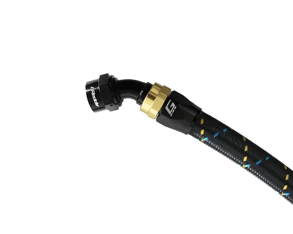 GReddy Black Gold Anodized AN06 Swivel 45 Degree Hose End - 12800645