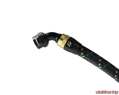 GReddy Black Gold Anodized AN04 Swivel 60 Degree Hose End - 12800460