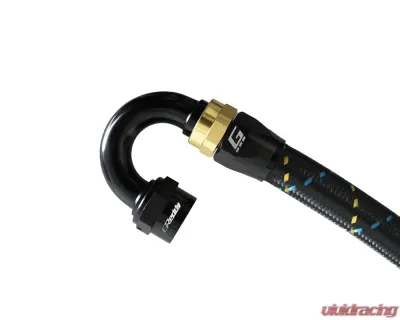 GReddy Black Gold Anodized AN08 Swivel 180 Degree Hose End - 12800818