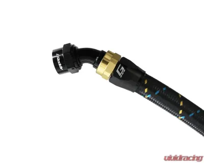 GReddy Black Gold Anodized AN08 Swivel 45 Degree Hose End - 12800845